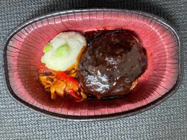 冷凍弁当　ニチレイフーズ　アットホームバル　ハンバーグステーキ　黒デミソース